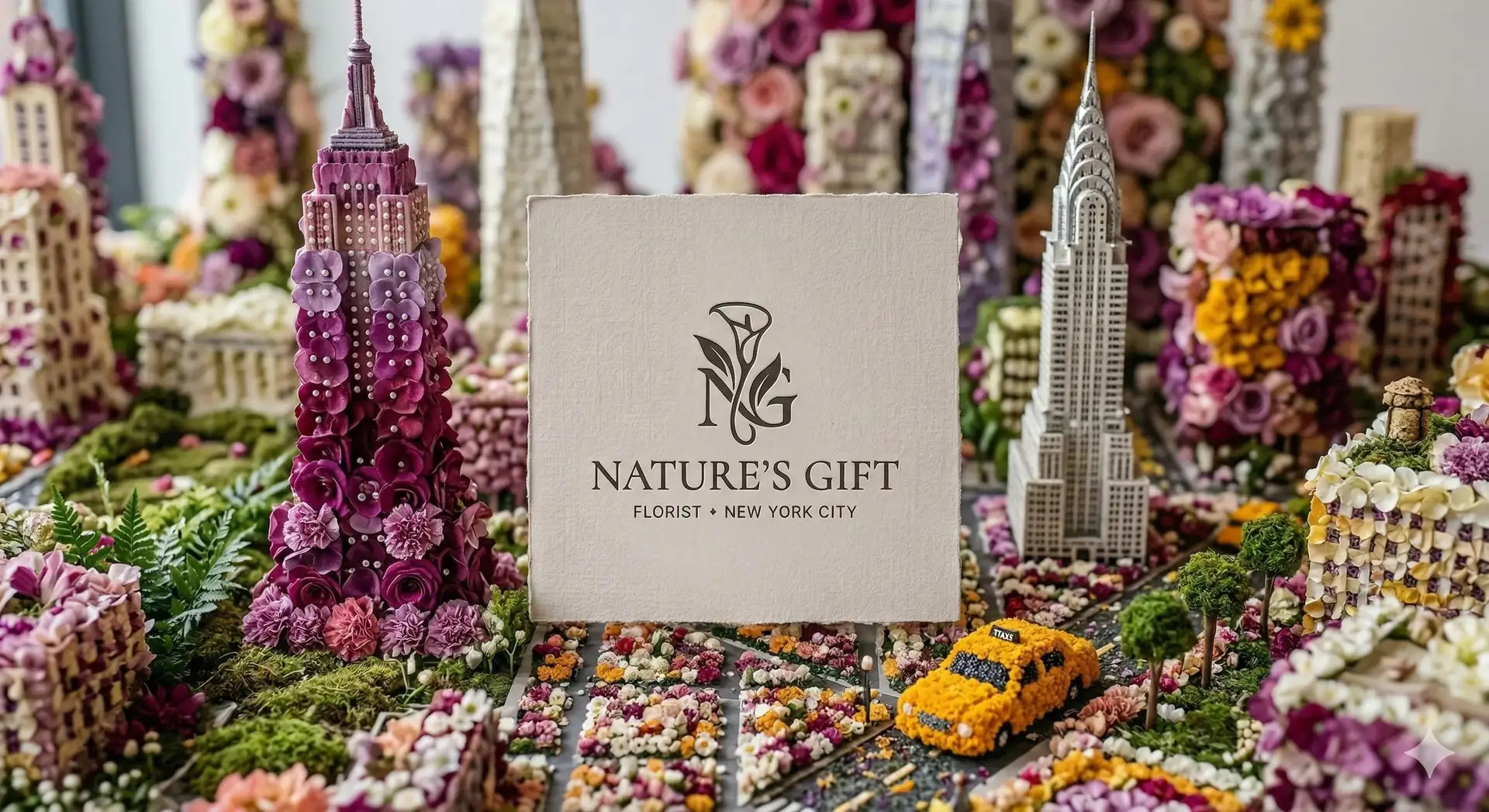 Bespoke floral arrangement by Nature's Gift Flowers in Brooklyn, New York